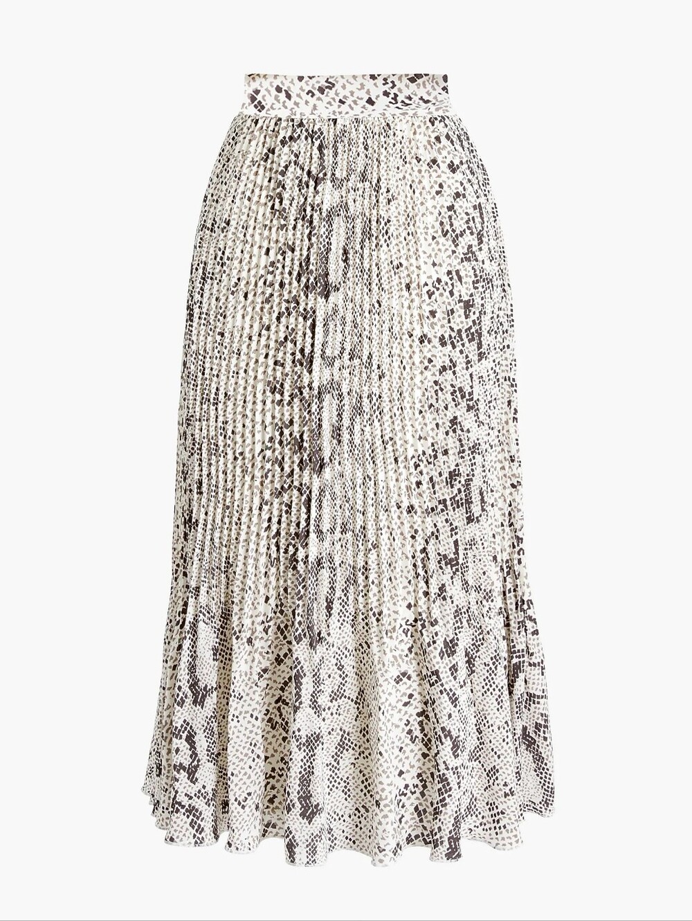 J. Crew Factory - Black White Gray Snake Print Midi Skirt - 12